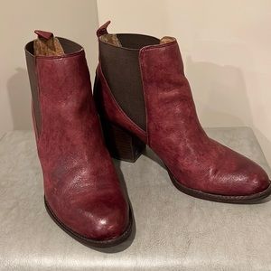 Soft Welling oxblood leather booties